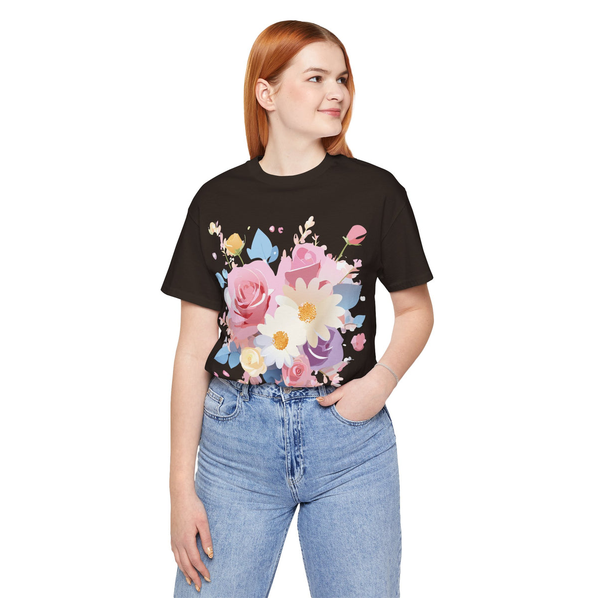 Floral Graphic Tee Shirt - Bella+Canvas Unisex 100 Cotton 12