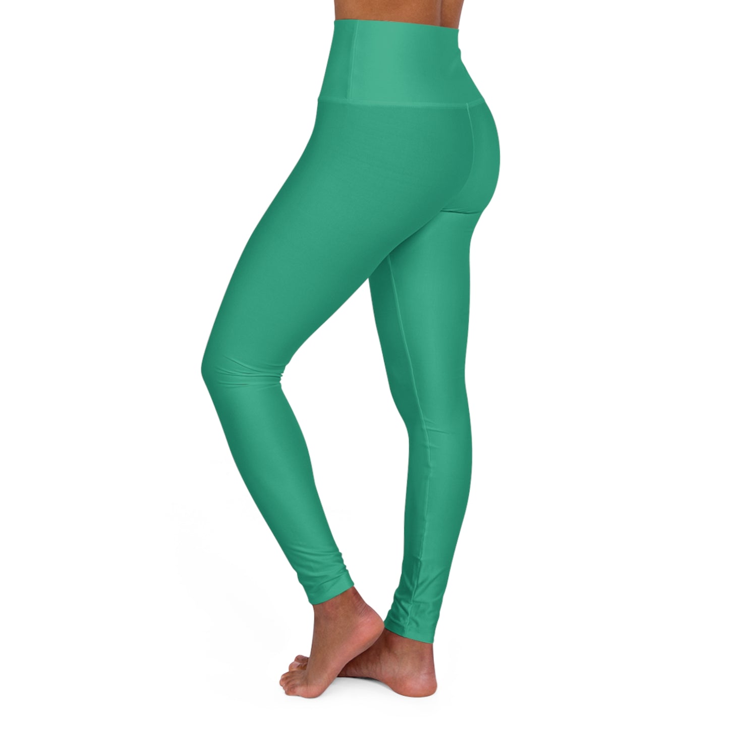 Seaweed Green Color High-Waist Yoga Leggings Women's Seamless Poly-Span Stretchy Pants XS-2XL