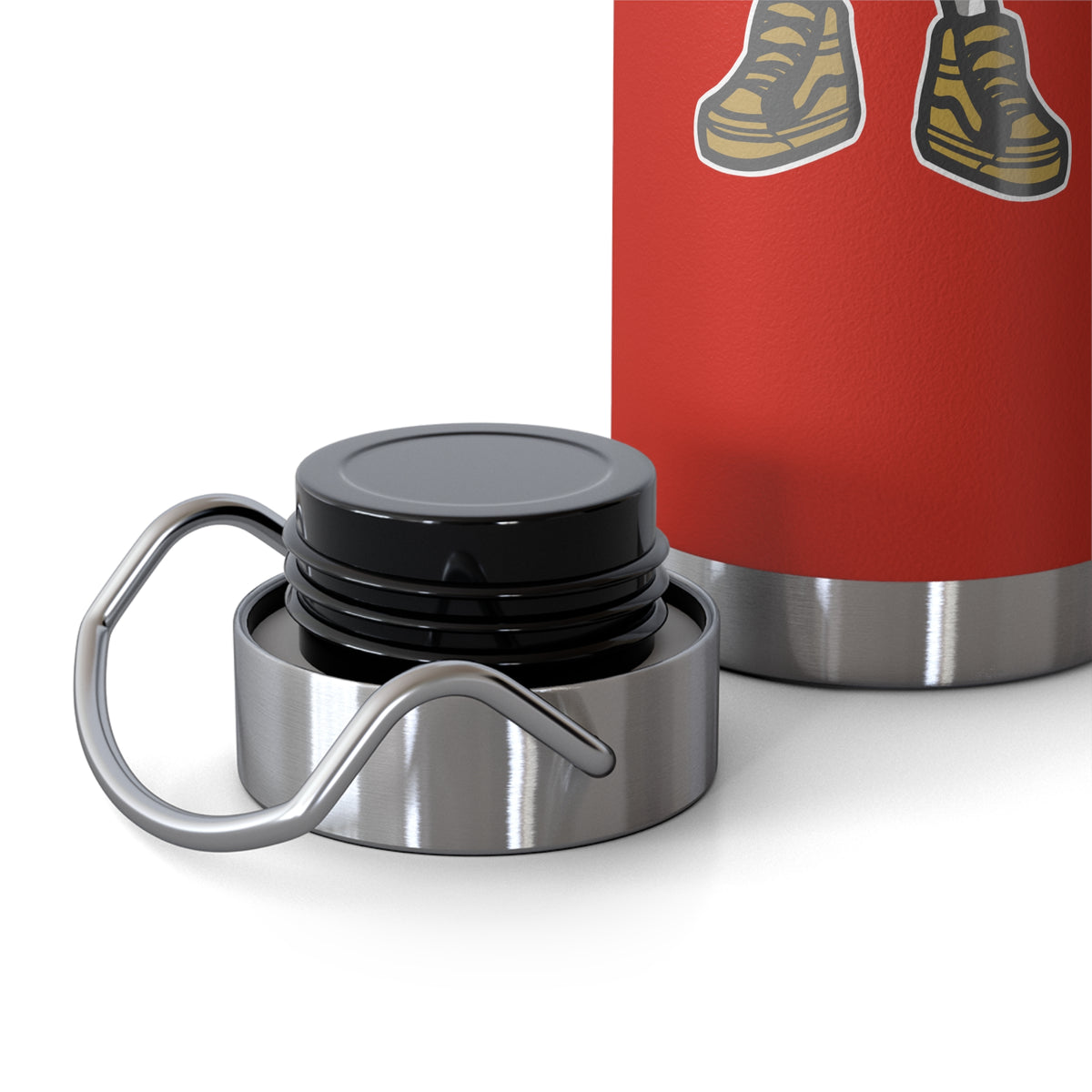 22oz Copper Insulated Water Bottle with Cartoon Design - CV13