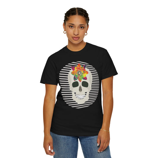 Unisex-T-Shirt aus Baumwolle mit Totenkopf 