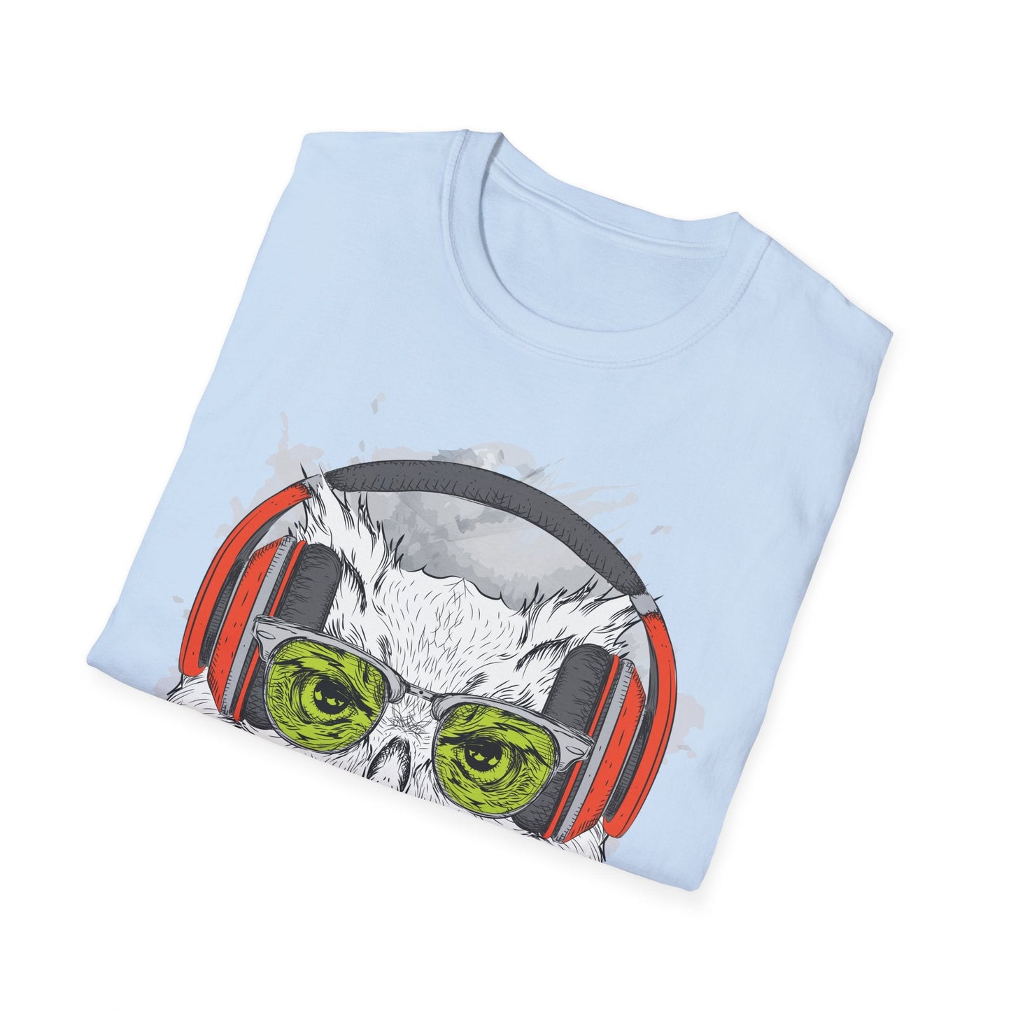 I Love Music Animals Shirt Unisex Tee With Headphones Graphic Design For Music Lovers