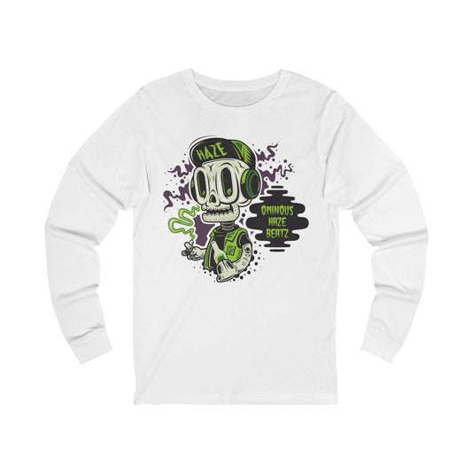 Creepy4 Unisex Skull Long Sleeve Tee, Skull Jersey Shirt, Skeleton T-Shirts with Long Sleeves, Skeleton Art Design Tees
