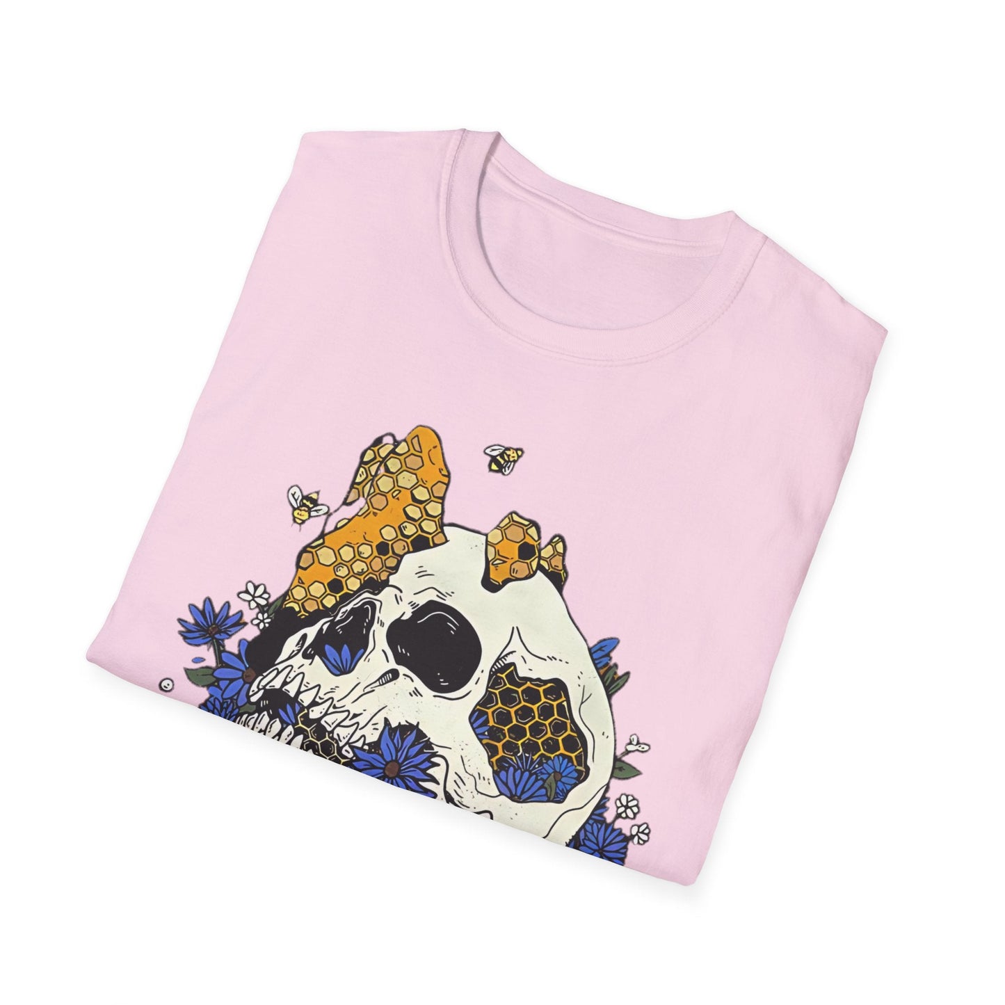 Skull Tee Shirt Unisex Skeleton Design Gildan Softstyle 64000 100 Percent Ring Spun Cotton Tee