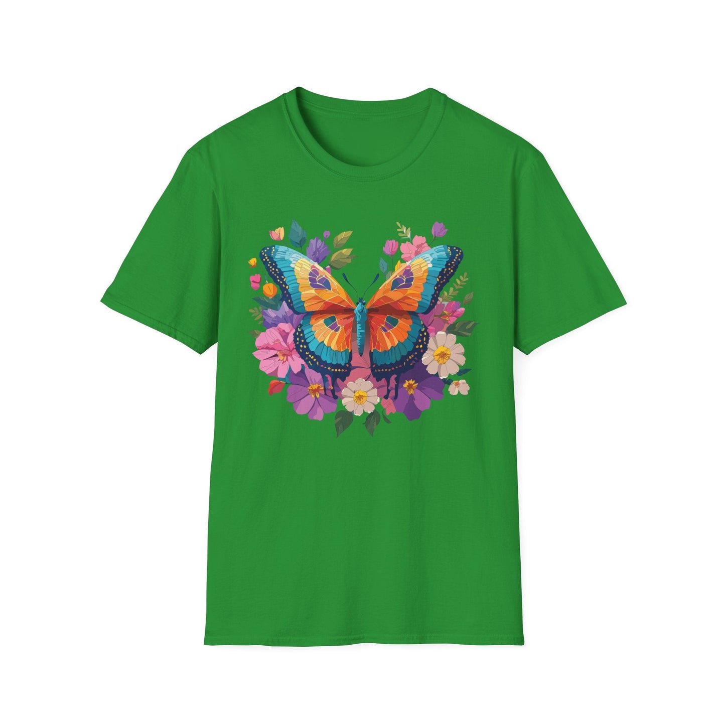 Butterfly Themed Unisex Softstyle T Shirt 100 Cotton Monarch Design Tee Gildan 64000