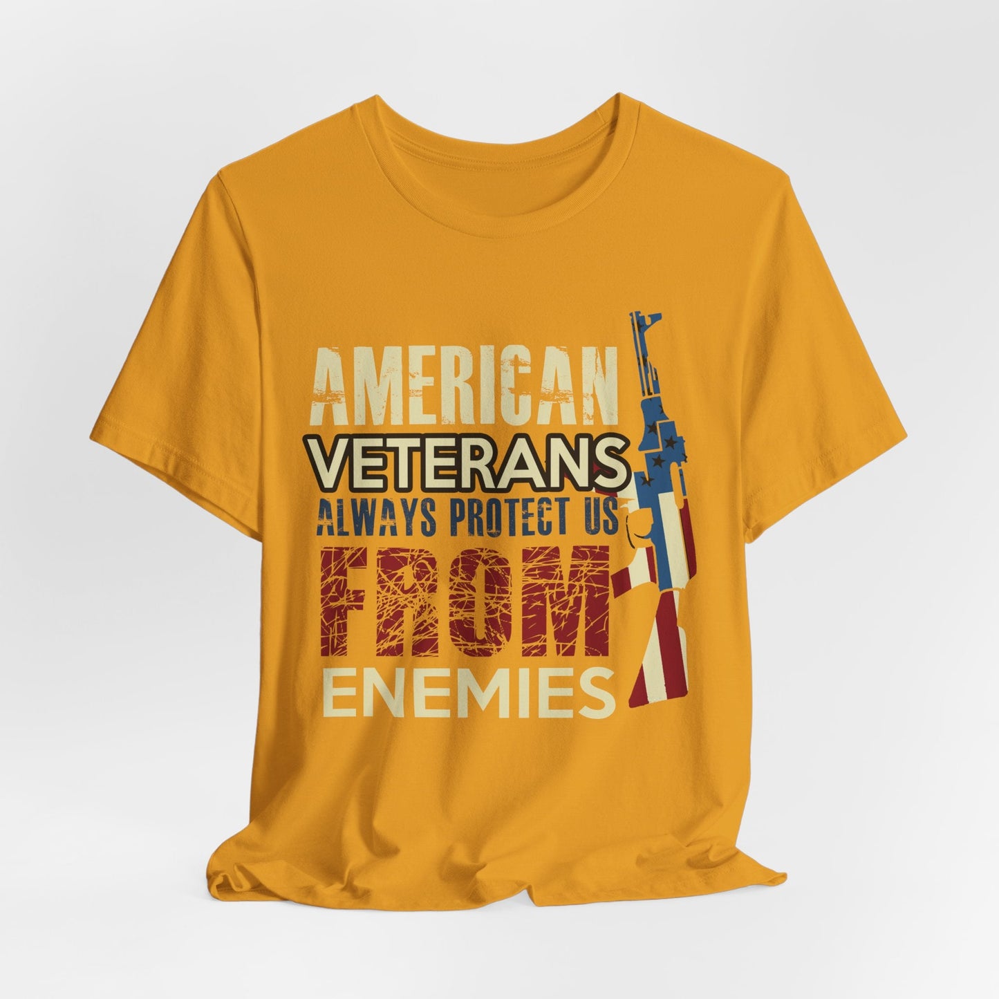 Army Veteran Patriotic Graphic Design Unisex Cotton T-Shirt v44