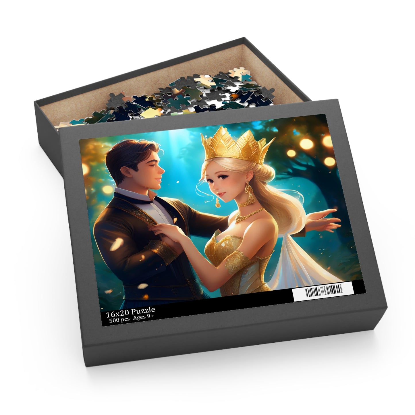 Prince and Princess Puzzle 500-Chipboard Pieces in Box | Kids Puzzles Size: 16" x 20",  Ages 9+ and Family pn33