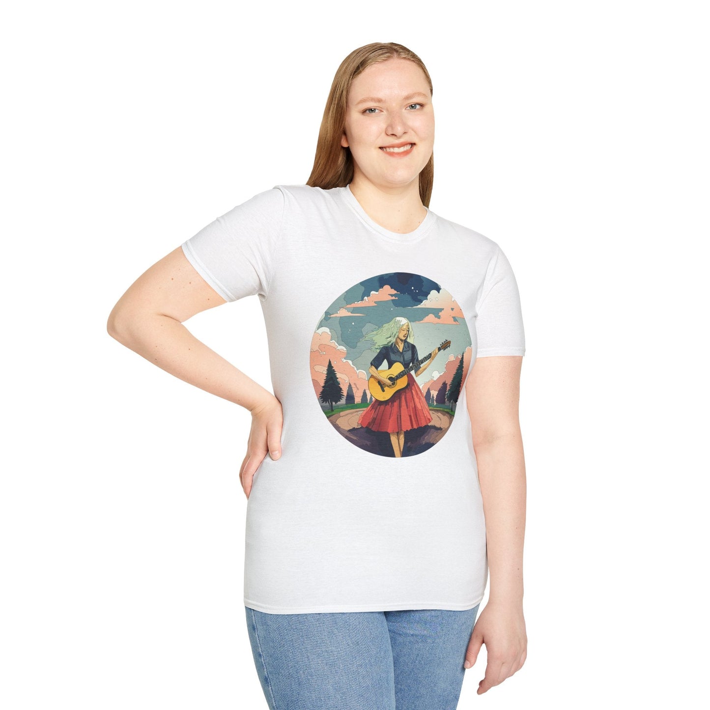Womens Graphic T Shirt Art Design Ladies Tee Softstyle Gildan 64000 100 Percent Cotton