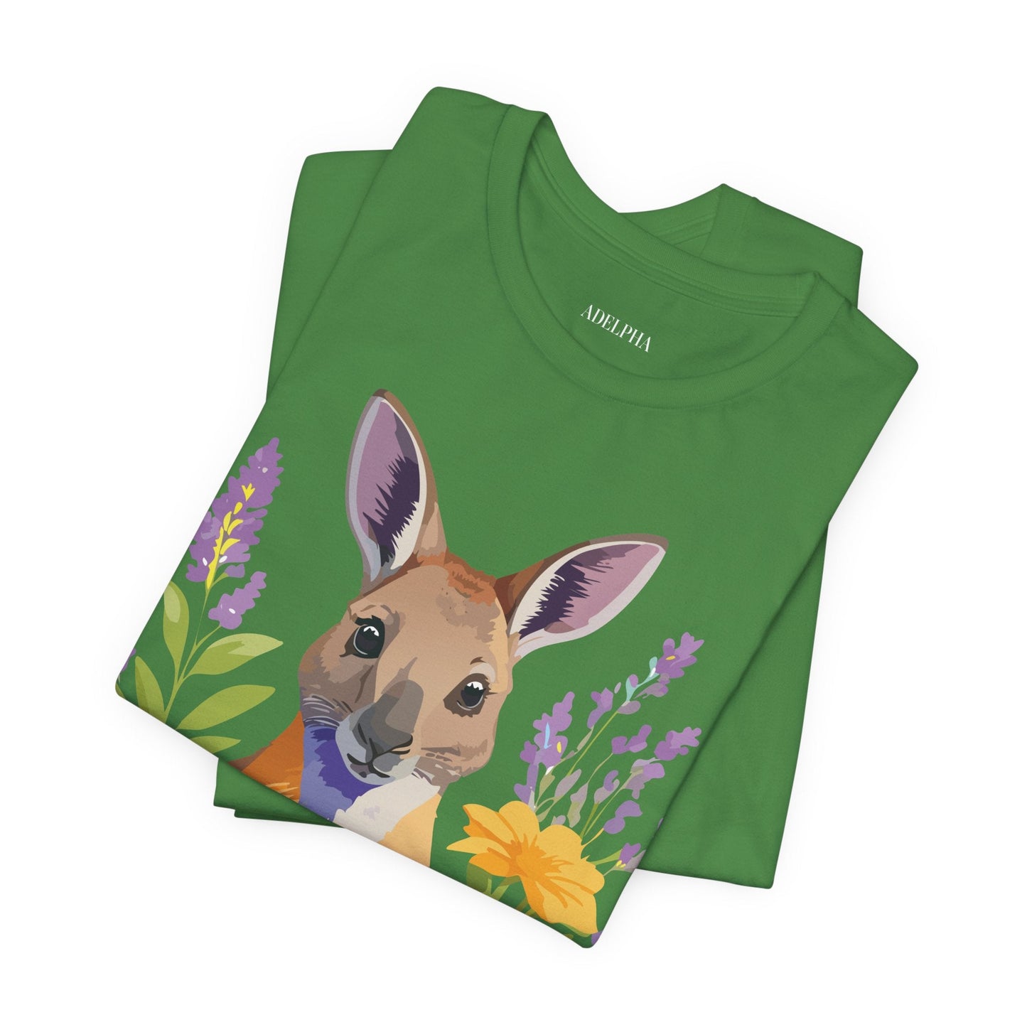 Adelpha Vintage Inspired Graphic Tee Kangaroo Artwork Unisex Jersey Short Sleeve T Shirt