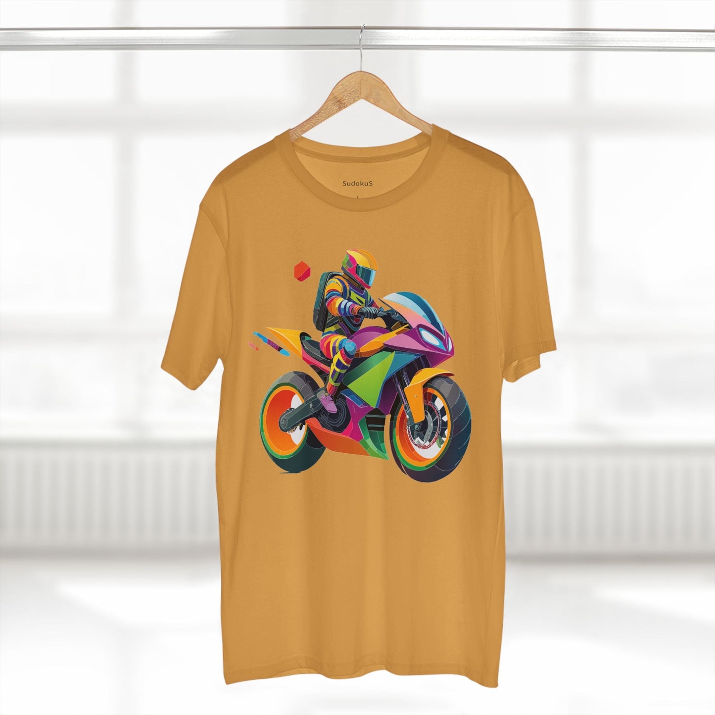 Moto Bike Graphic Unisex 100 Cotton Staple Tee 4