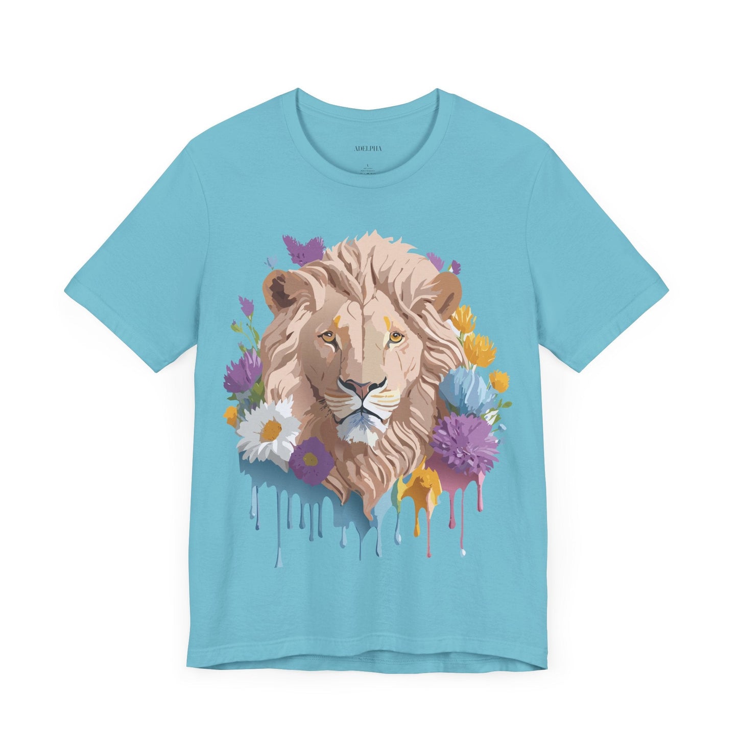 Adelpha Lion Graphic T Shirt Unisex Short Sleeve Tee With Vintage Inspired Artwork