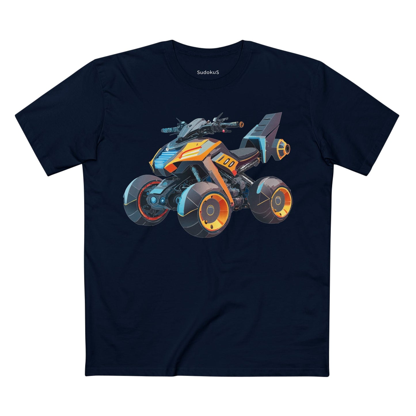 Moto Bike Graphic Unisex 100 Cotton Staple Tee 13