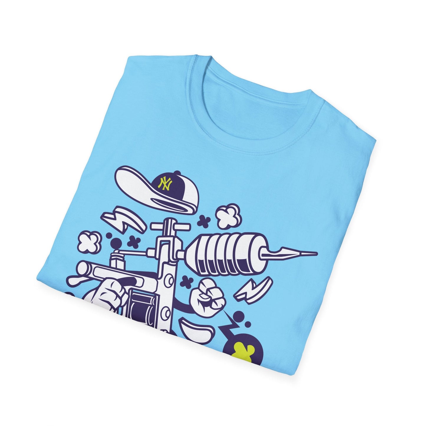 Cartoon Animation T Shirt Funny Tee Shirt Unisex Gildan Softstyle 64000 100 Percent Ring Spun Cotton