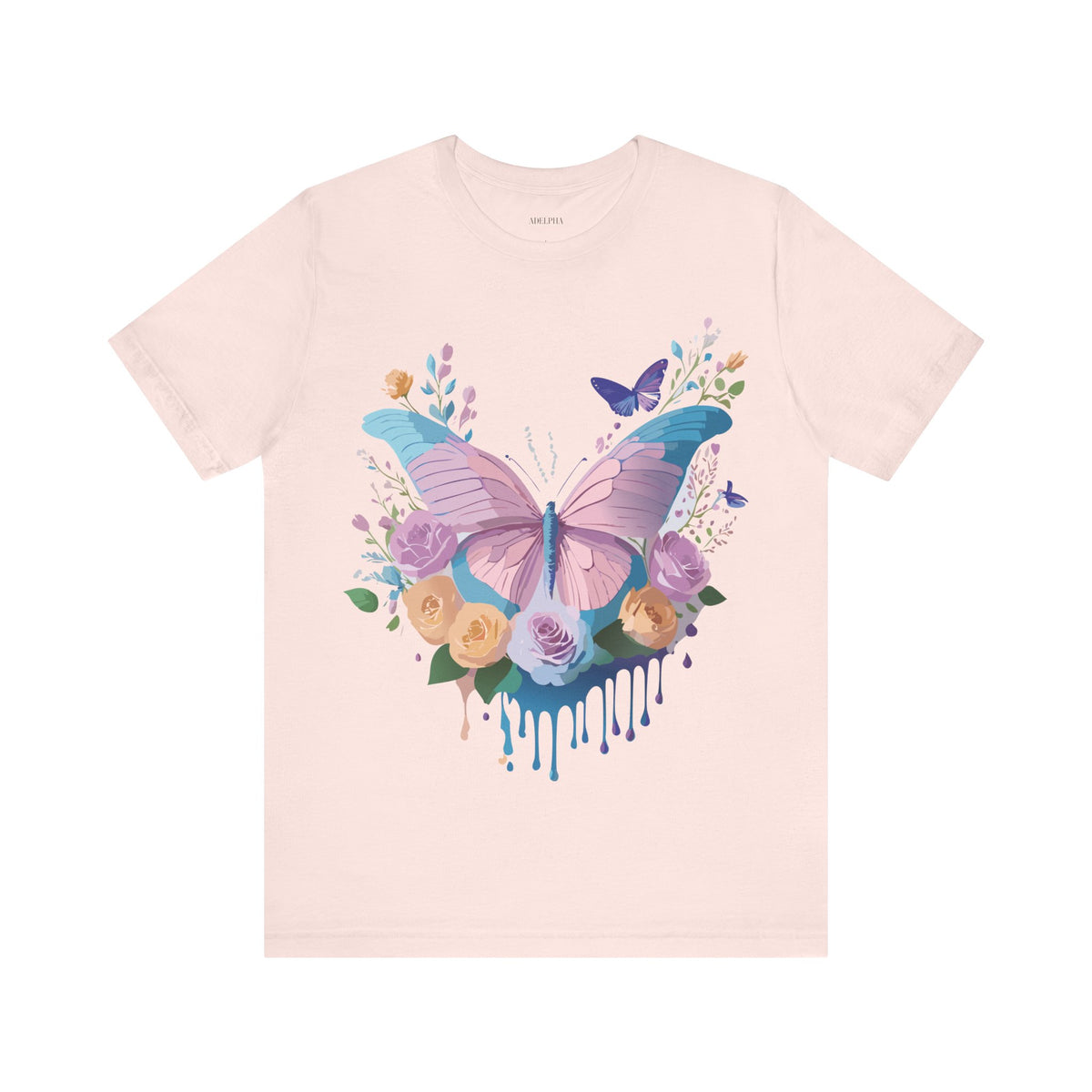 Butterfly Graphic Unisex Cotton Bella+Canvas Tee with Art Design n110