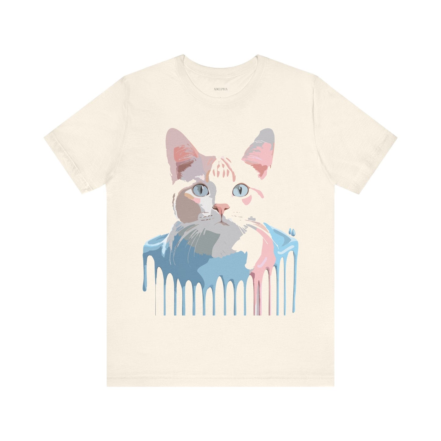Adelpha Cat Graphic T Shirt Unisex Short Sleeve Vintage Artwork Tee