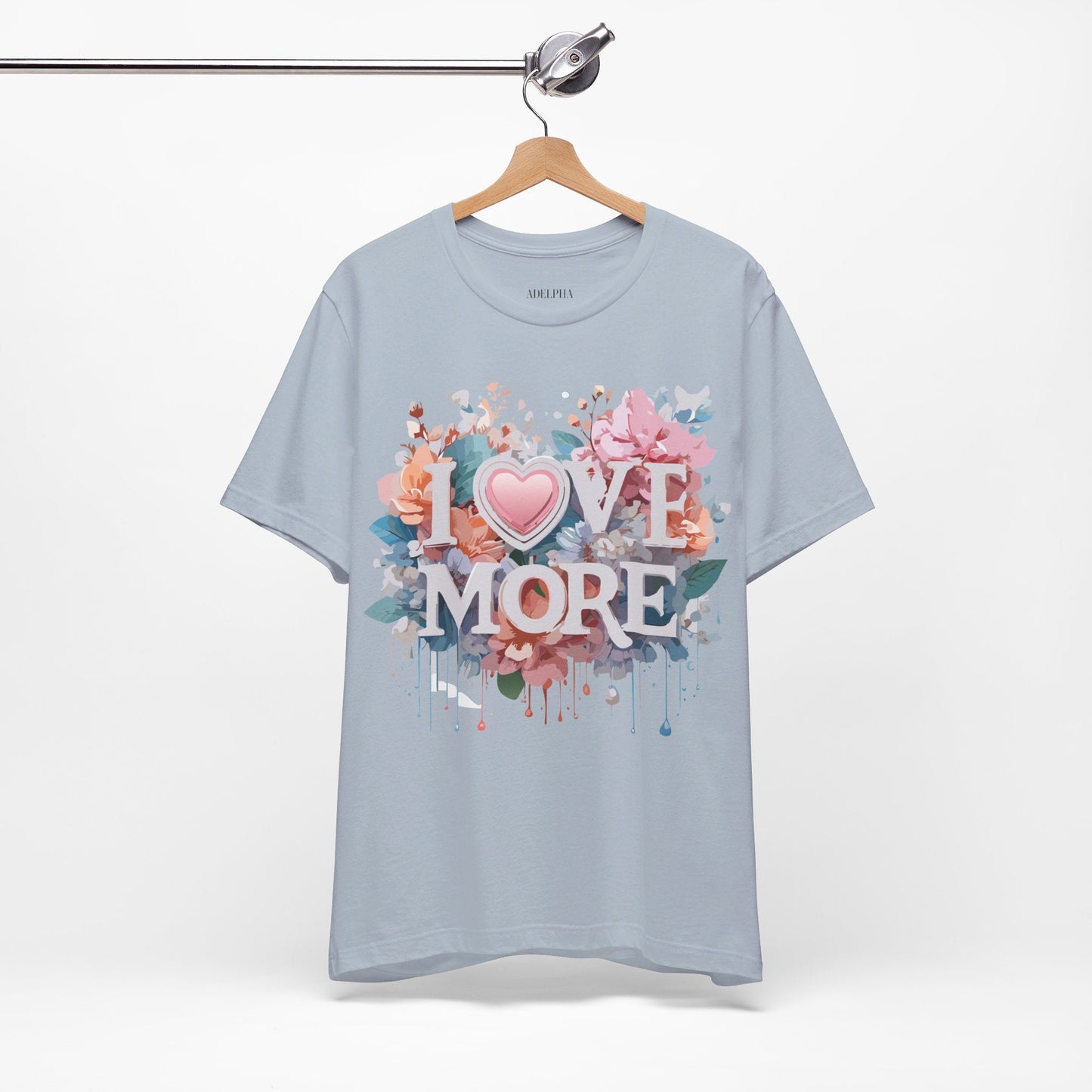 Valentine Day Graphic Unisex 100 Cotton Vintage Artwork with Love and Flower Design Tee 17