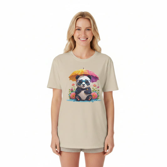 Unisex Panda Shirt Softstyle Tee 100 Percent Ring Spun Cotton Comfortable Animal Tee