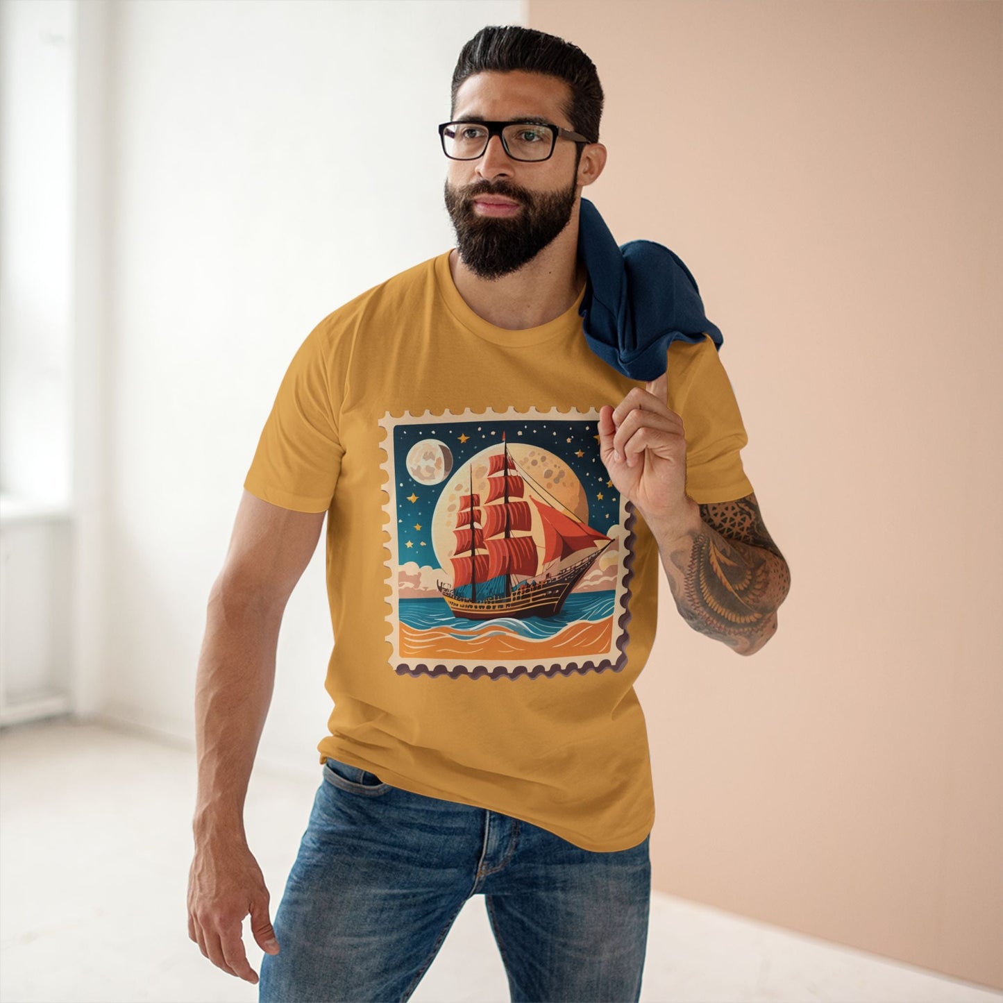 Stamp Shirt Postage Stamp Tee Unisex Premium Cotton Original Art Design By Retro2Nova