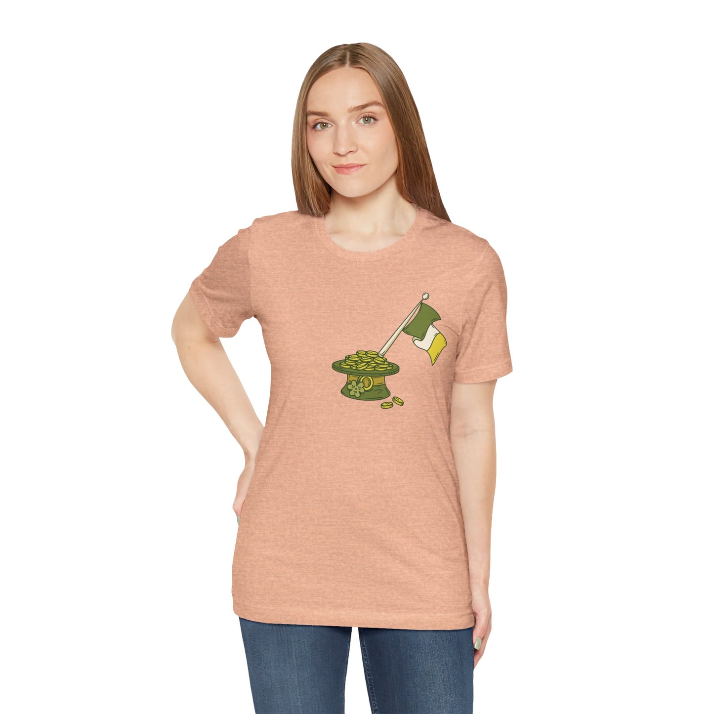 Unisex Cotton Tee Shirt with Lucky Prints