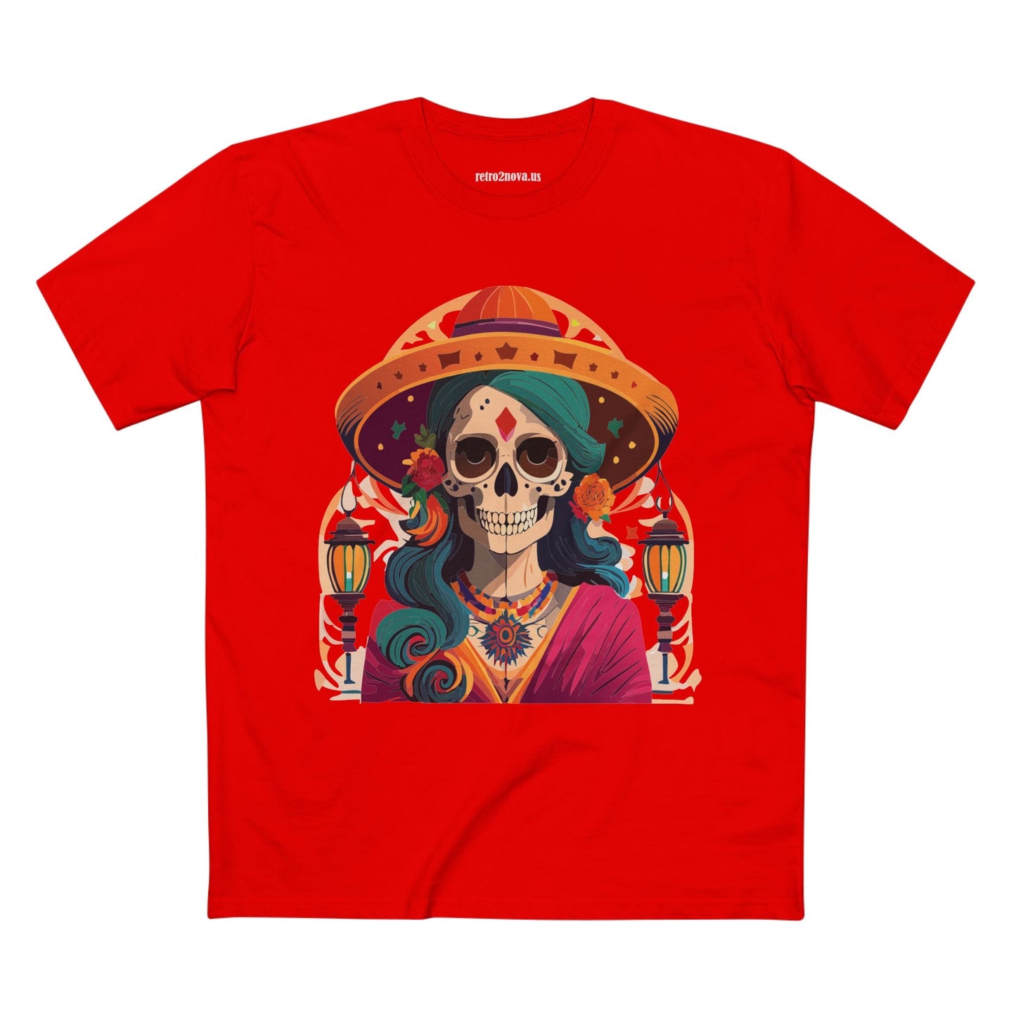 Skull Shirt Skeleton Shirt Unisex Premium Cotton Tee With Original Art Design By Retro2Nova
