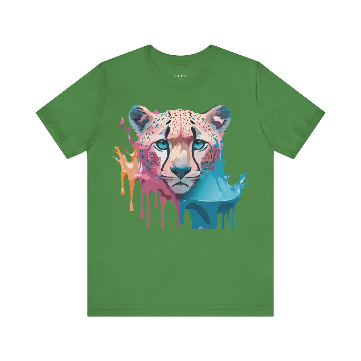 Cheetah Graphic Unisex Cotton Bella+Canvas Tee with Art Animal Design e302