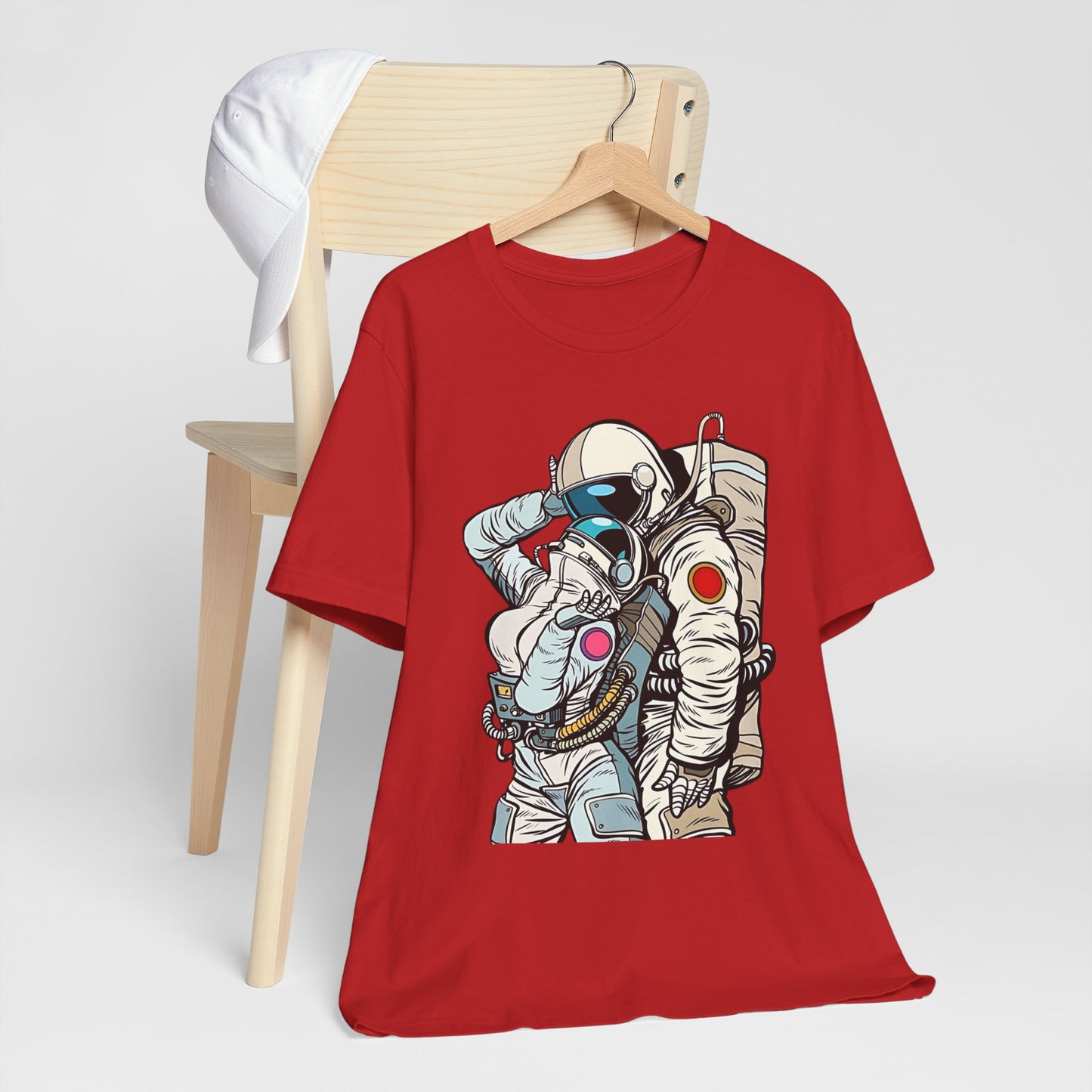 Unisex Astronaut T-shirt, Space Lovers Tee, Cosmic Top, Astronaut Graphic Tee, Cosmos Graphic T-Shirt, Love Shirt Art T-Shirt