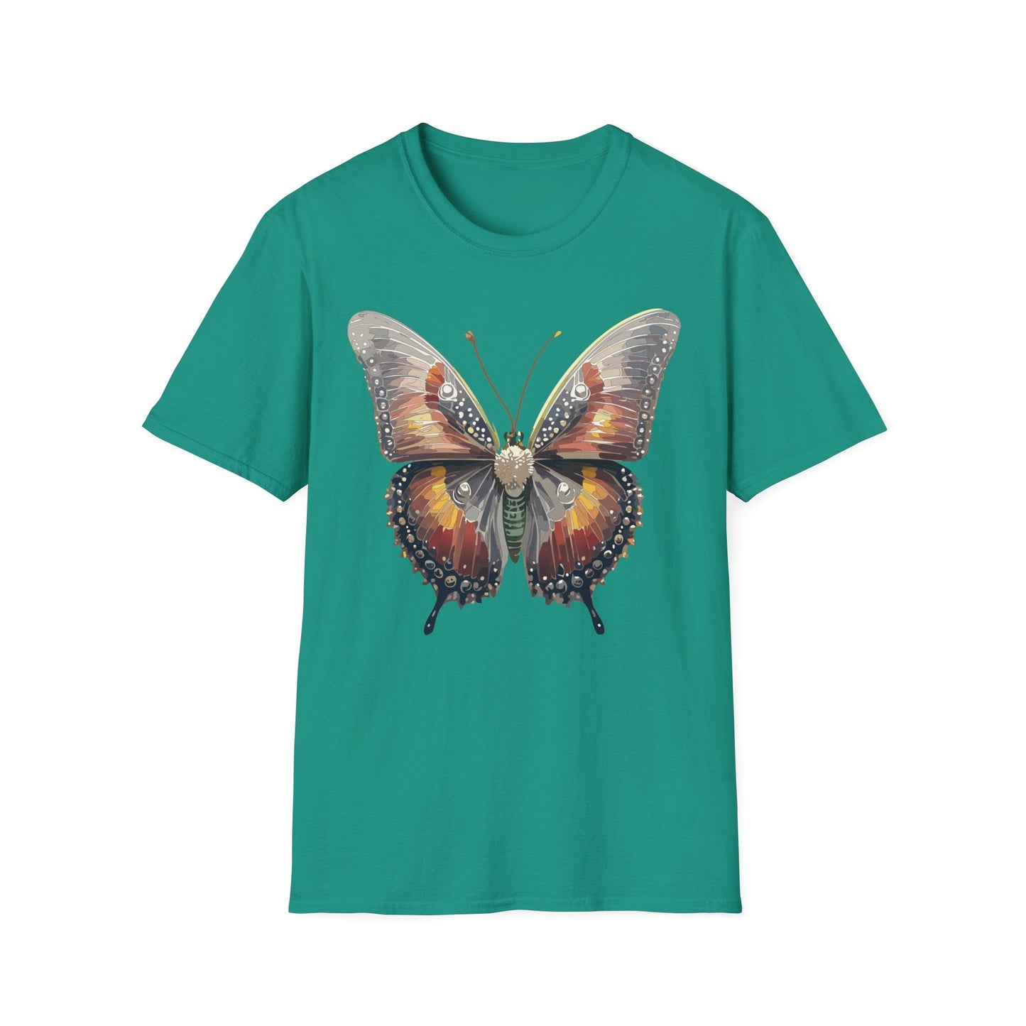 Butterfly Shirt Unisex Lightweight 100 Cotton Gildan Softstyle 64000 Tee Monarch Butterfly Design