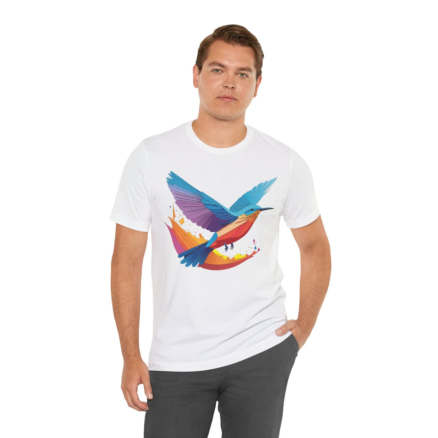 Unisex Animal Shirt Art Design Tee With Wild Animals Print Soft Comfortable Short Sleeve Tee