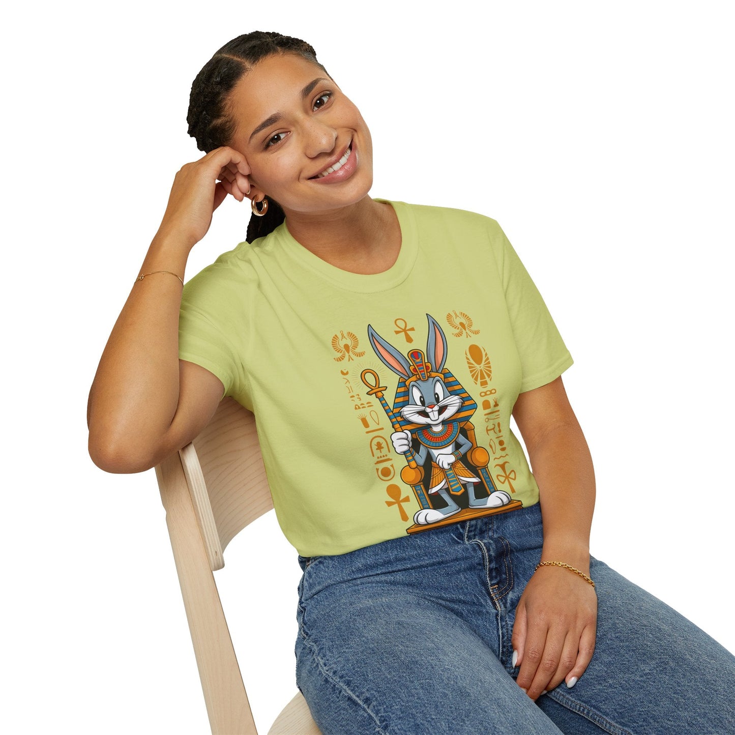 Bugs Bunny T Shirt Unisex Softstyle 64000 Cartoon Animation Tee Ring Spun Cotton