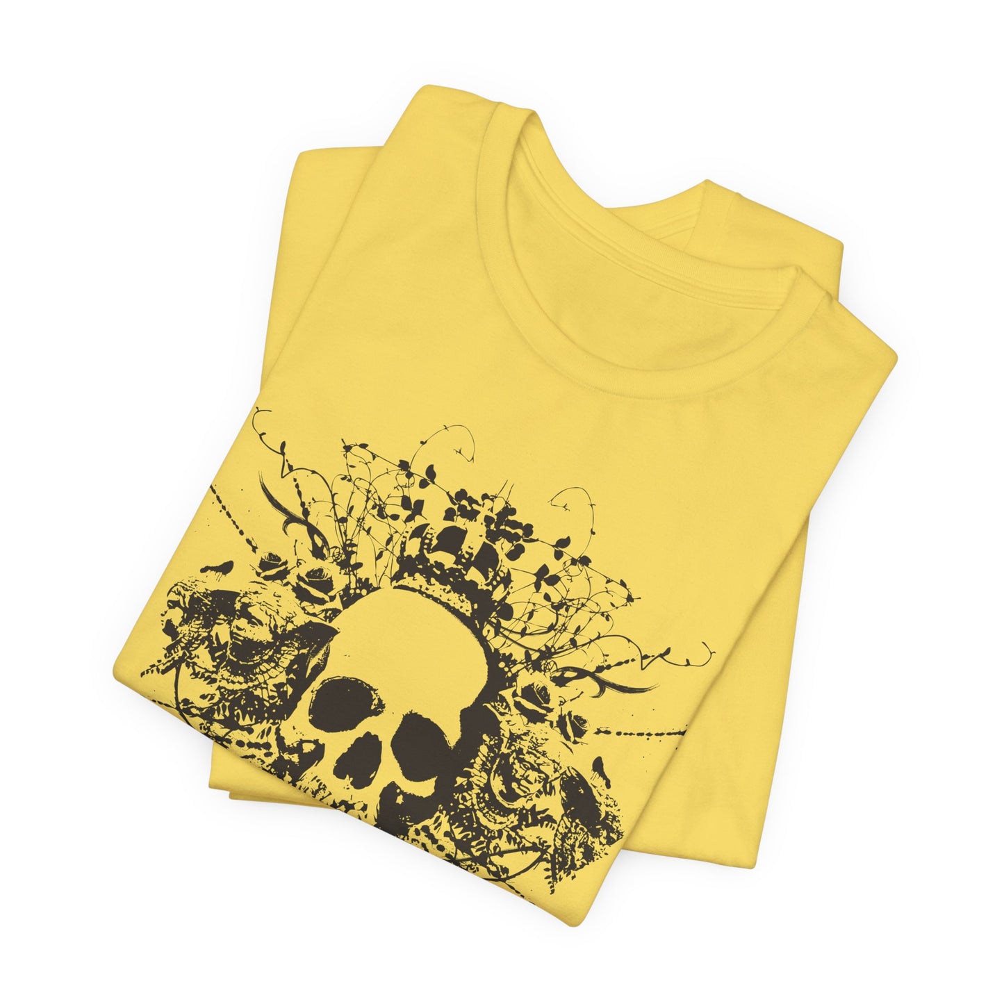 Dark Skull Graphic Design Tee, Skull Shirt, Vintage Tees, Art Design T-Shirt, Vintage Graphic Tee, Art Shirts with Skulls