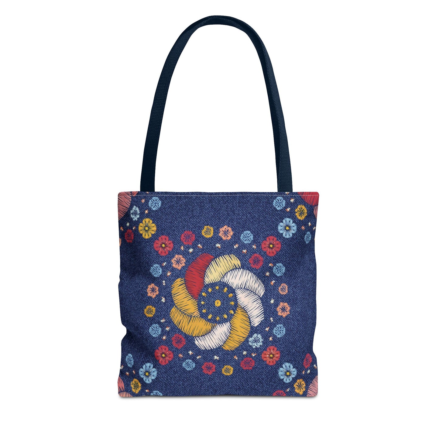 Denim Fabric Imitation Print Unisex Canvas Bag Poly Spun 3 Sizes Tote Bag 153