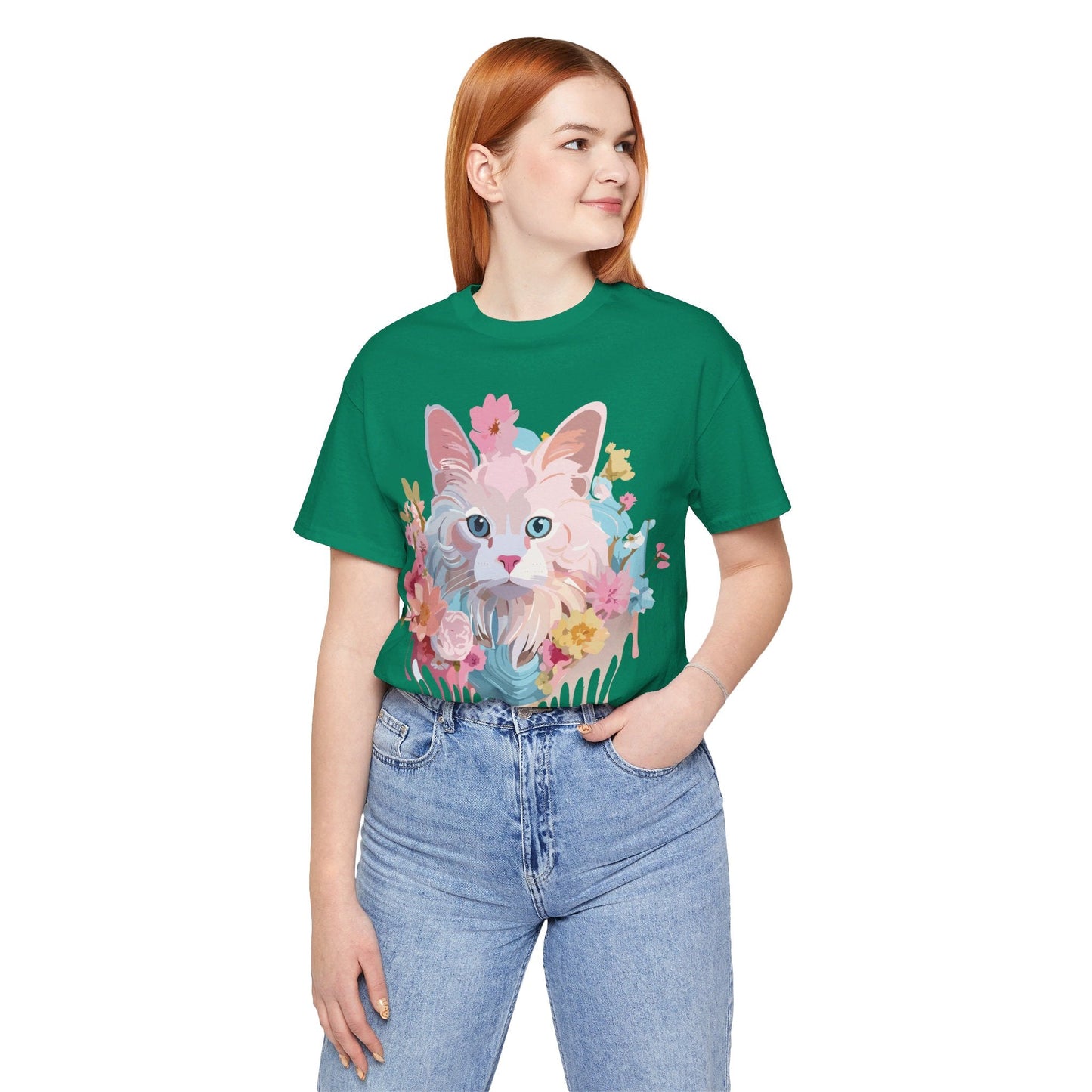 Cat Graphic Tee Unisex Shirt With Cat Art By Adelpha Vintage Inspired