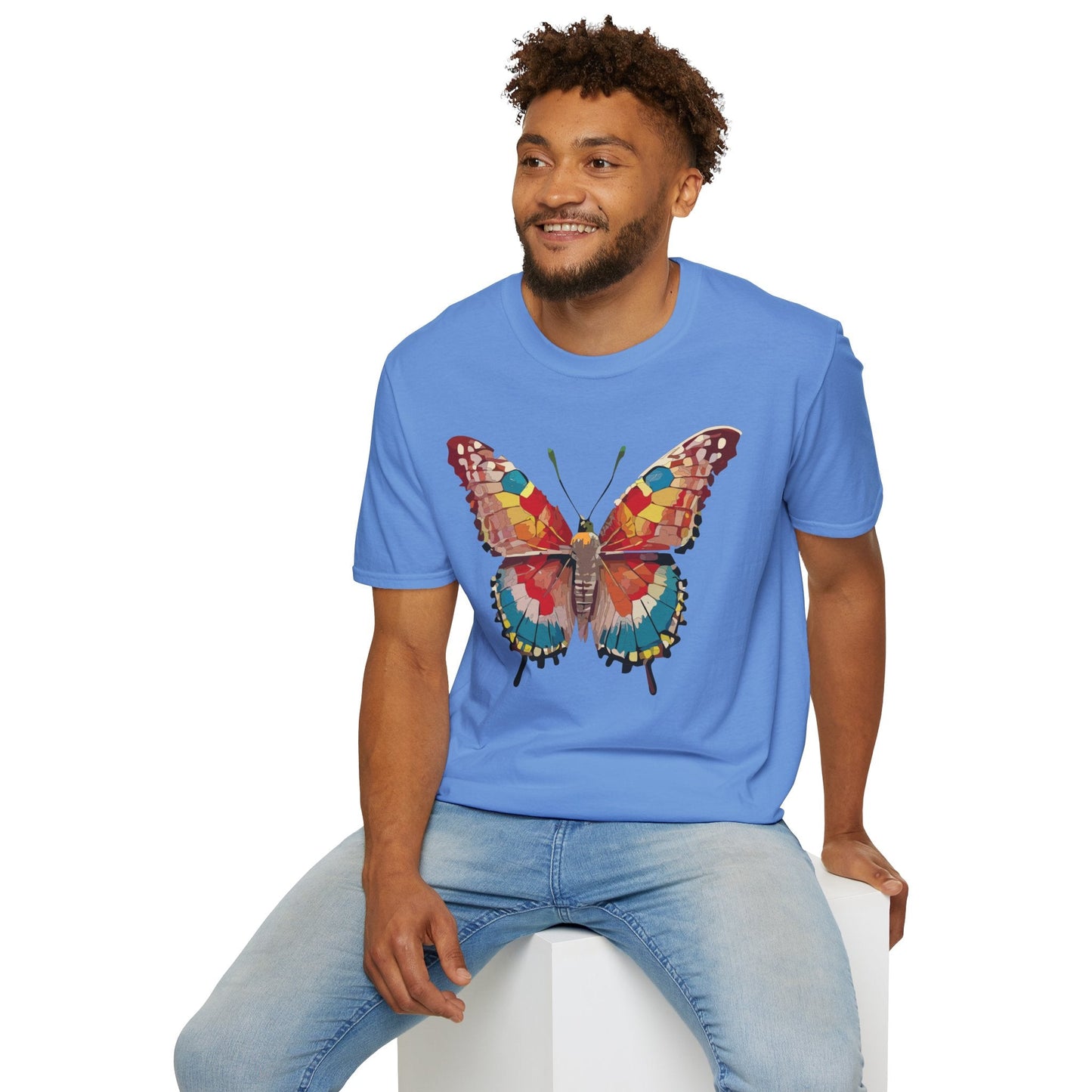 Butterfly Shirt Unisex Monarch Tee Softstyle 100 Percent Ring Spun Cotton Quality Gildan 64000