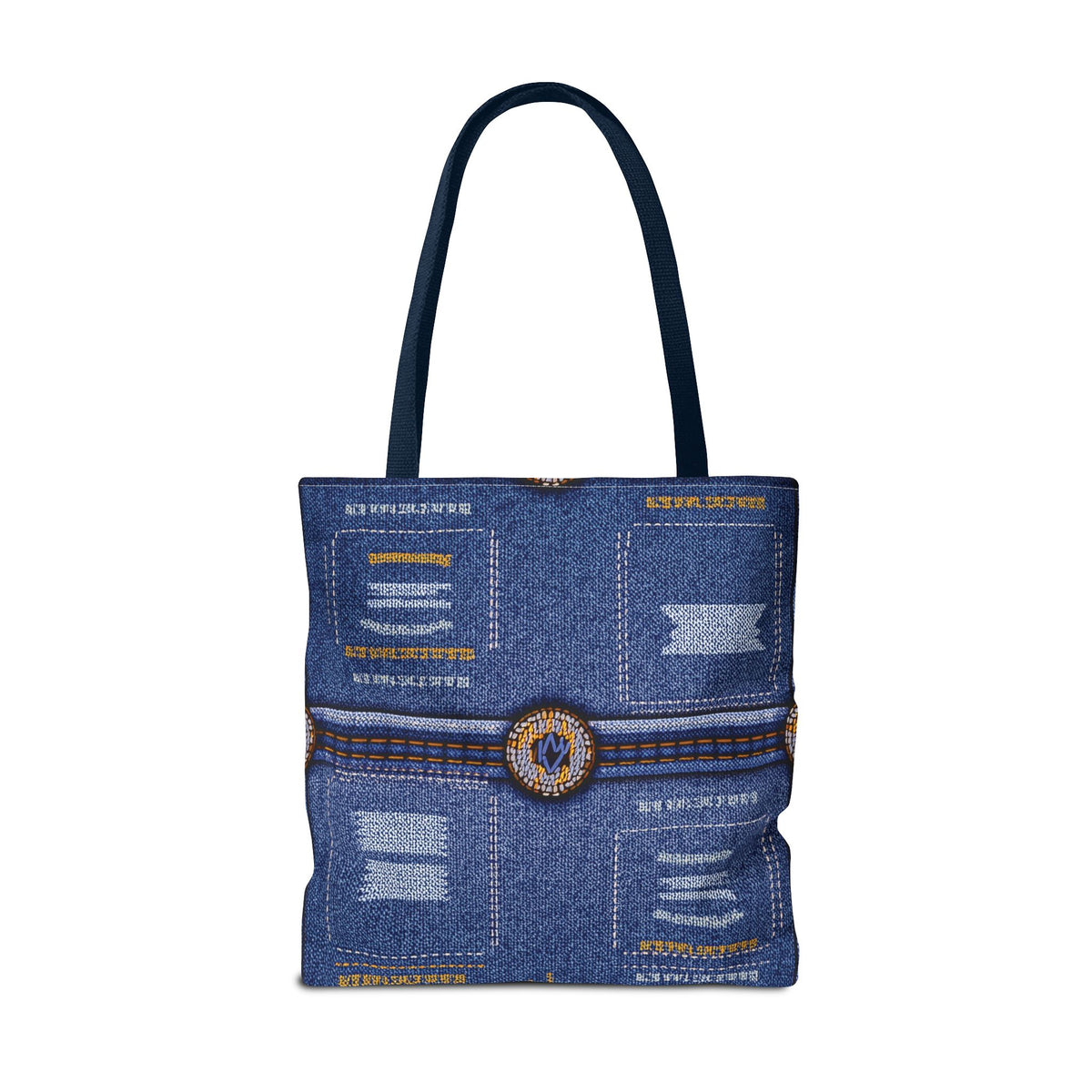 Denim Fabric Imitation Print Unisex Canvas Bag Poly Spun 3 Sizes Tote Bag 136