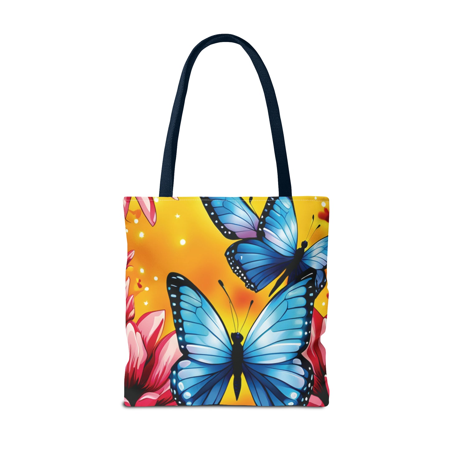 Bolsa de lona con estampado de mariposas 