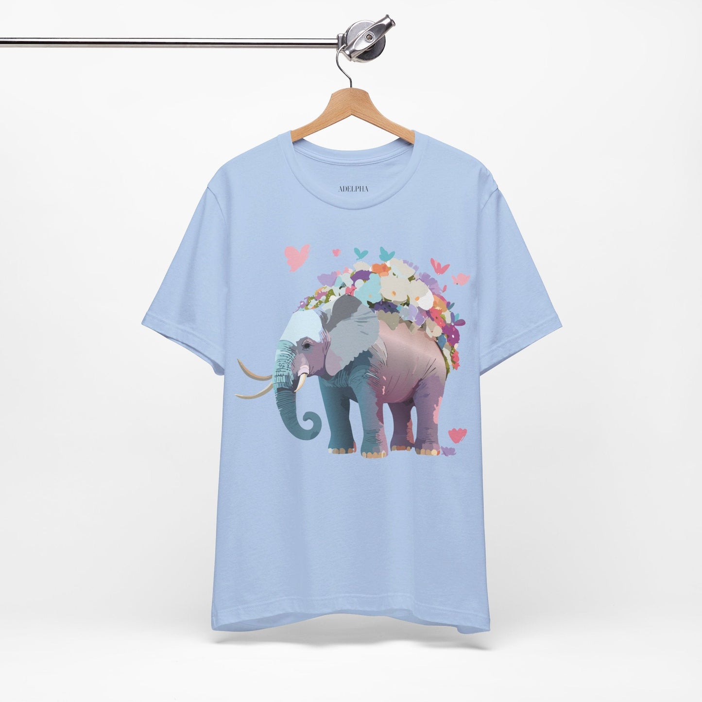 Elephant Graphic T Shirt Unisex Vintage Inspired Artwork By Adelpha Short Sleeve Tee
