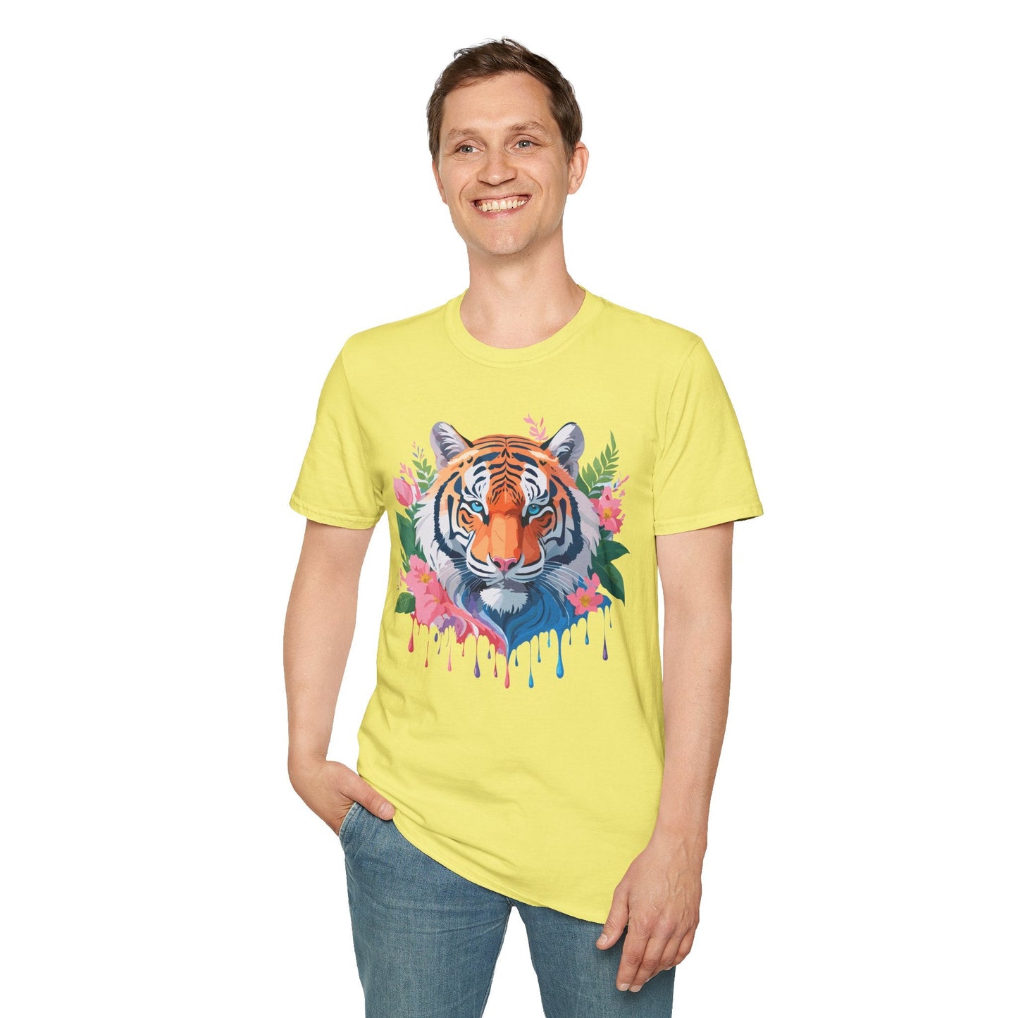 Tiger Shirt Unisex Animal Tee Softstyle Gildan 64000 Cotton Tee