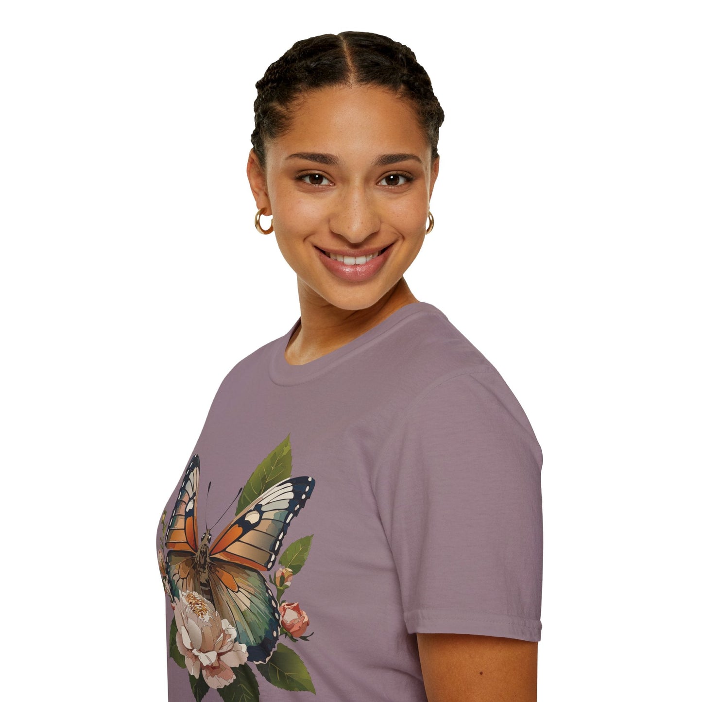 Monarch Butterfly Shirt Unisex Softstyle Cotton Tee Short Sleeve Gildan 64000 Everyday Wear