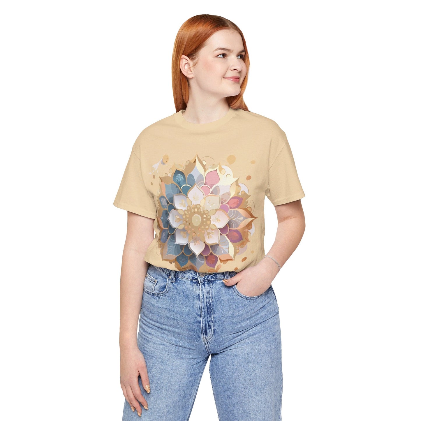 Mandala Graphic Tee For Men And Women By Adelpha Unisex Short Sleeve Art Design Shirt