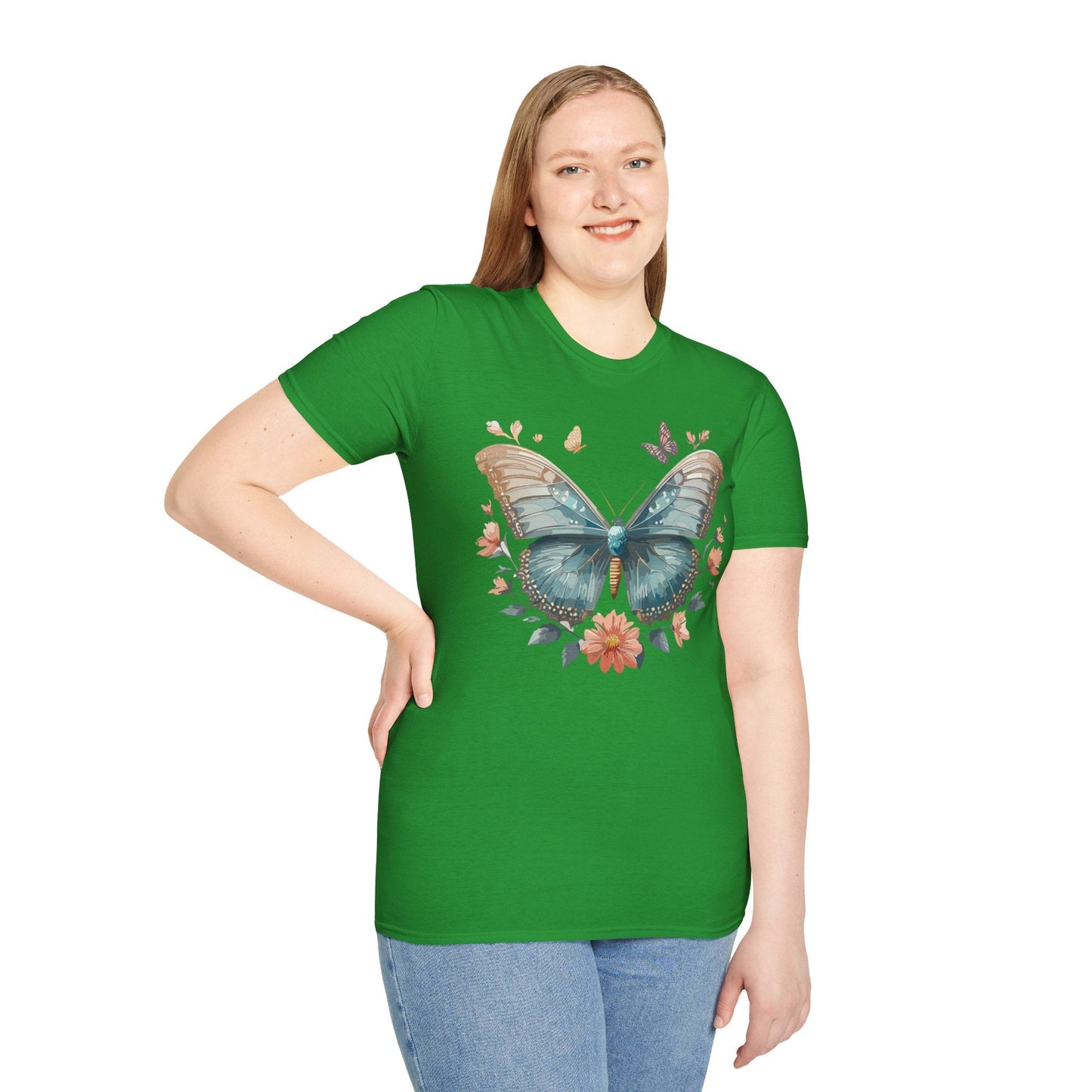 Butterfly Shirt Unisex Monarch T Shirt Gildan Softstyle 64000 Ring Spun Cotton Tee Breathable Comfort