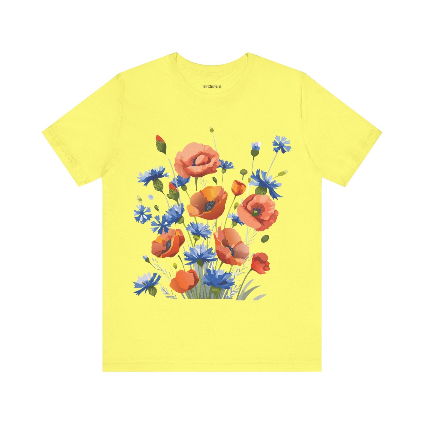 Unisex Floral Shirt Floral Print Tee Lightweight Breathable Fabric Short Sleeve Casual Wear