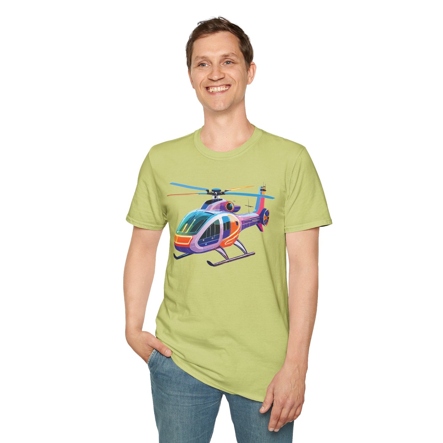 Chopper Helicopter Shirt Unisex T Shirt Softstyle 64000 100 Percent Ring Spun Cotton