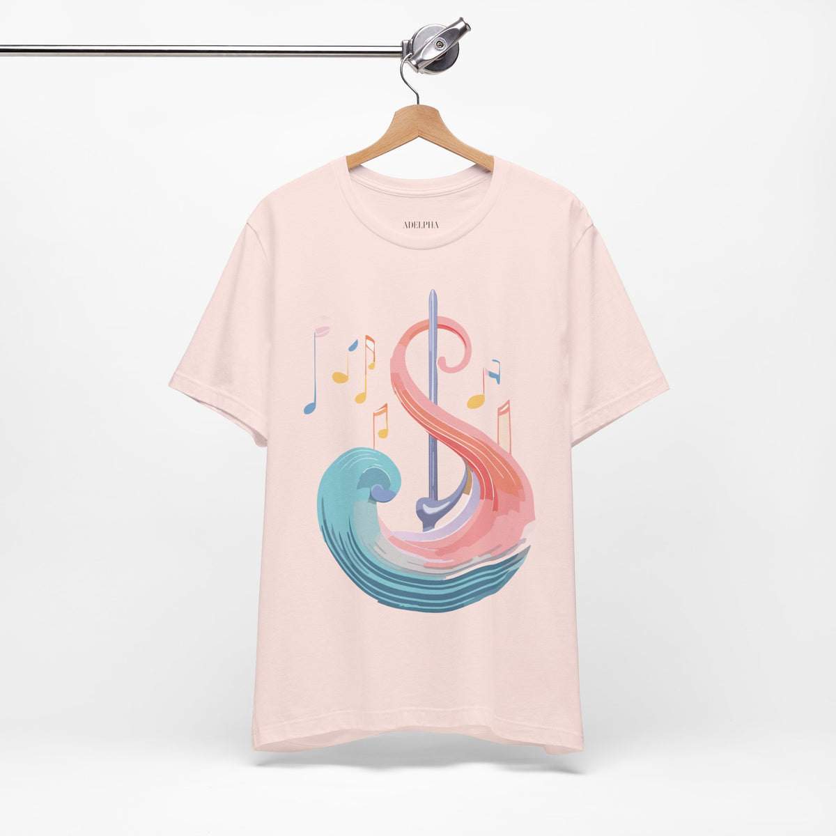 Music Graphic Unisex Cotton Bella+Canvas Tee with Art Design n181