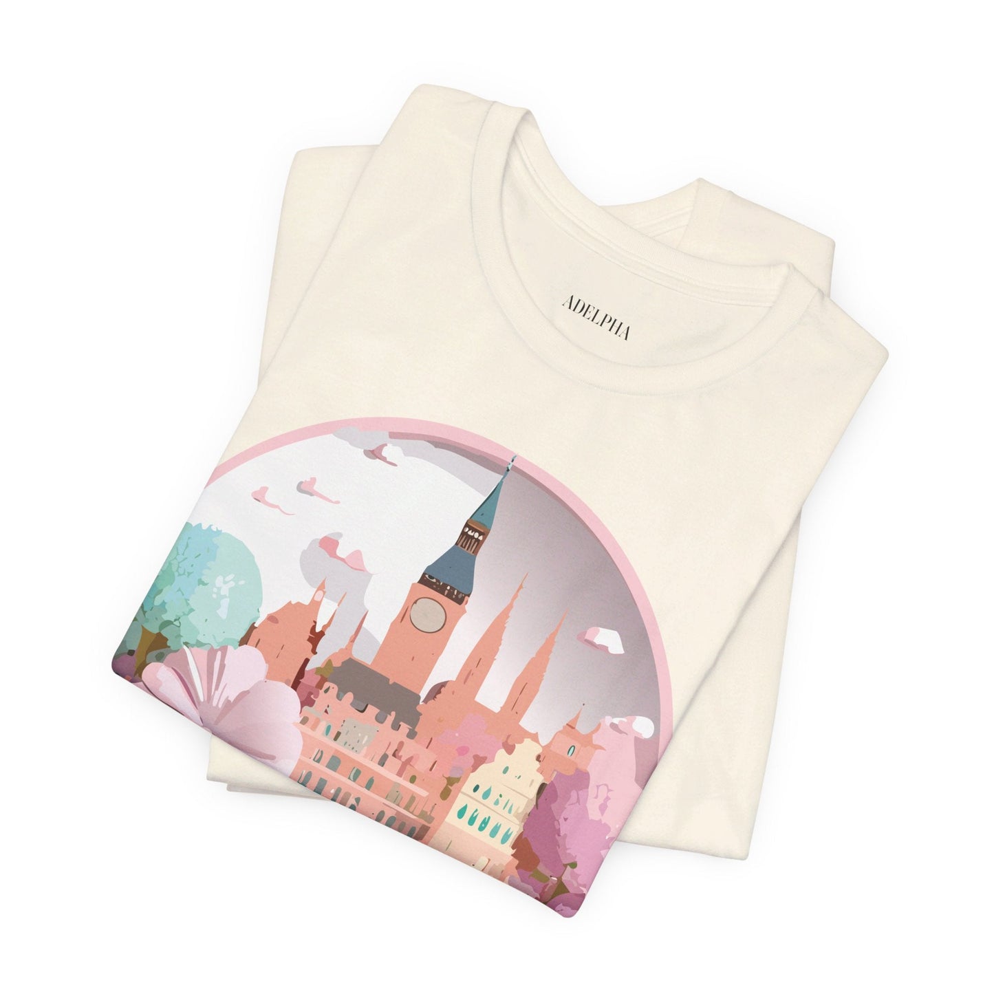 Prague Tourist Shirt Unisex Graphic Tee Featuring Vintage Inspired Art By Adelpha
