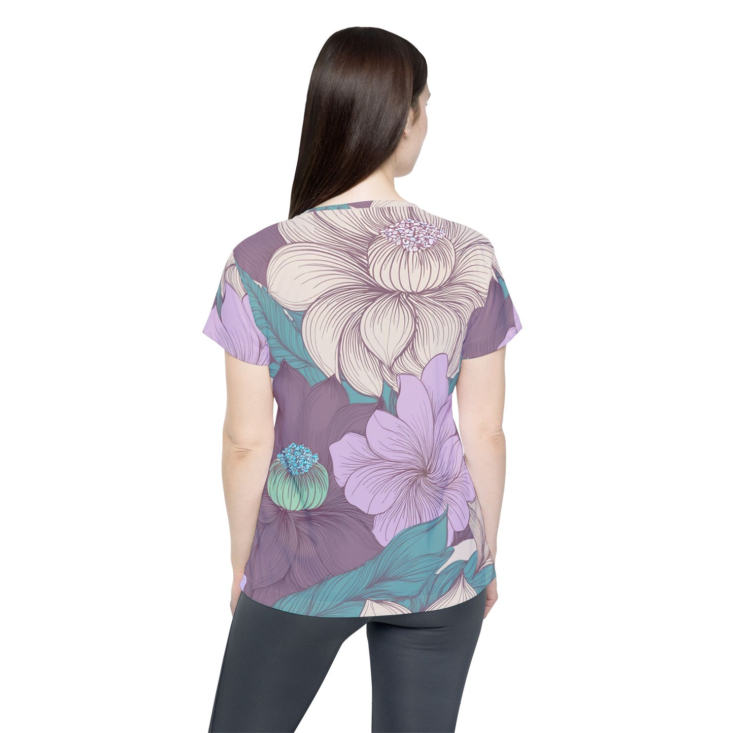 Women Poly Shirt with Floral Print F319