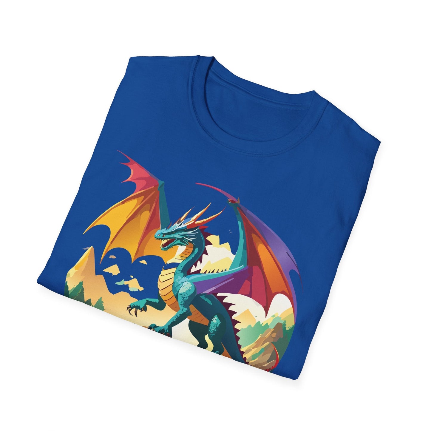 Dragon T Shirt Unisex Dragon Shirt Animal Design Softstyle Tee 100 Percent Cotton