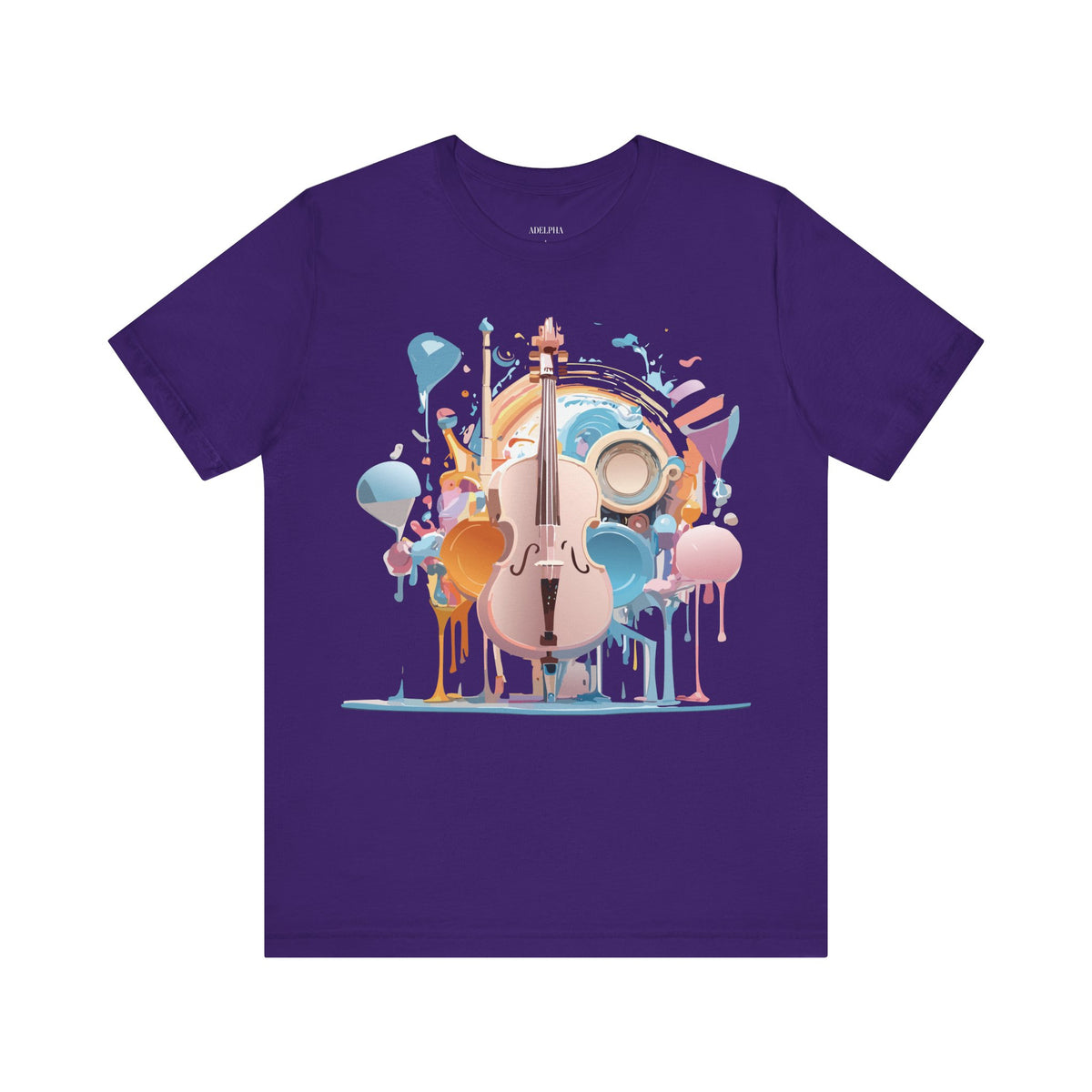 Music Graphic Unisex Cotton Bella+Canvas Tee with Art Design n155