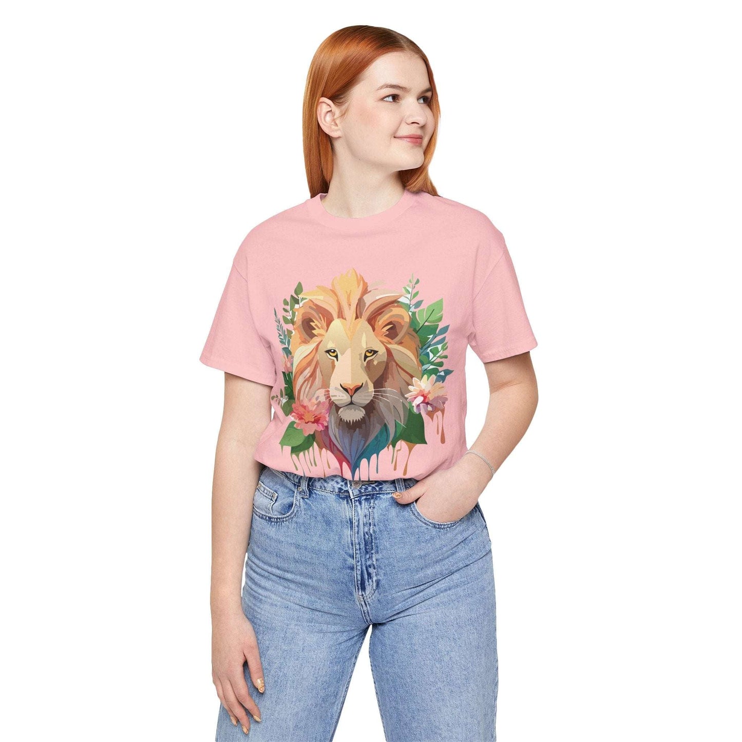 Lion Graphic Unisex 100 Cotton Vintage Animal Artwork Tee 8