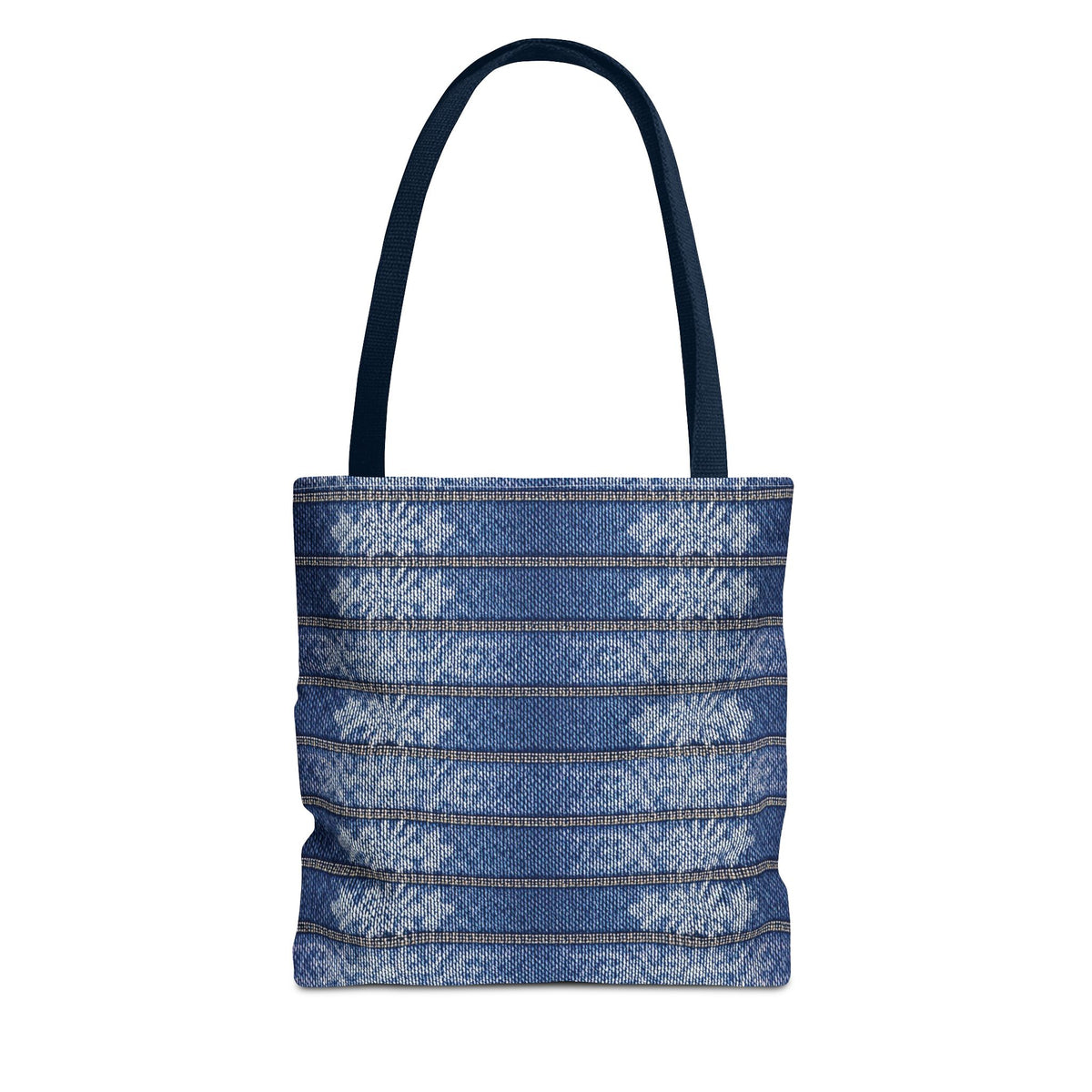 Denim Fabric Imitation Print Unisex Canvas Bag Poly Spun 3 Sizes Tote Bag 113