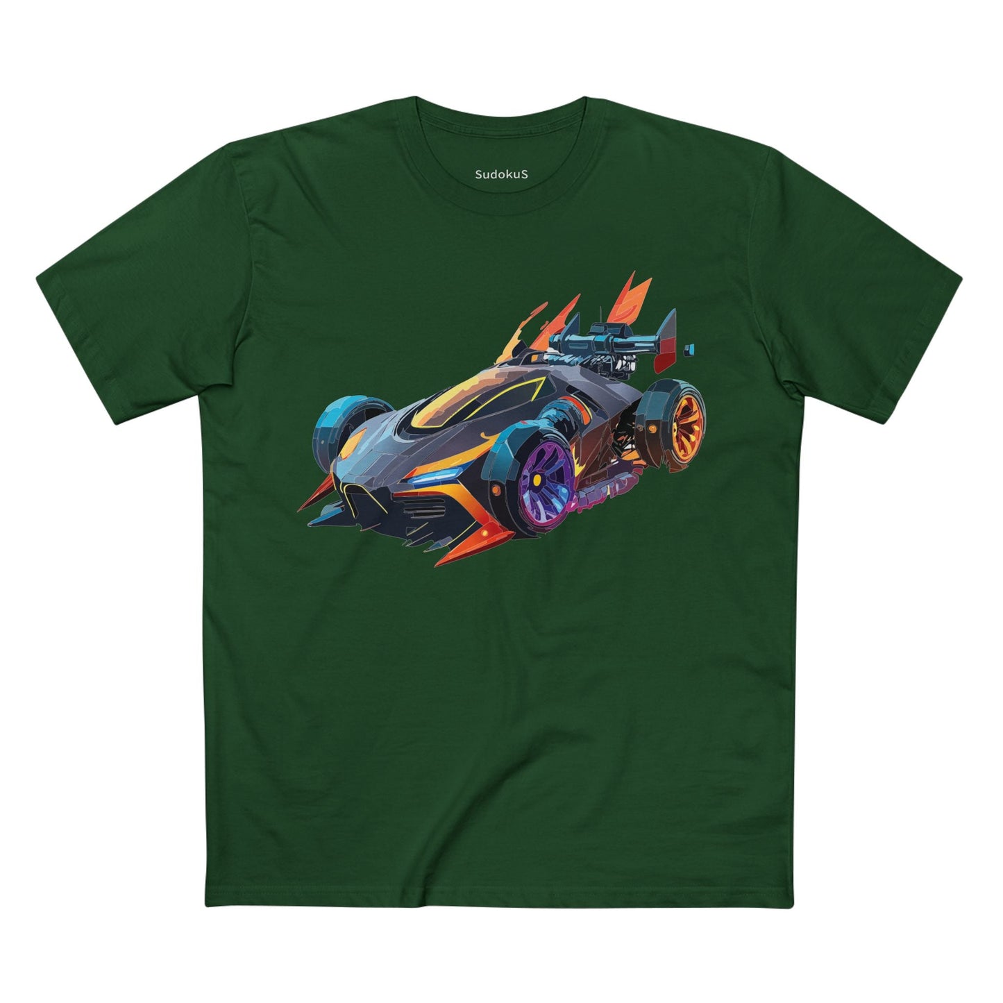 Car Graphic Unisex 100 Cotton Staple Tee 14