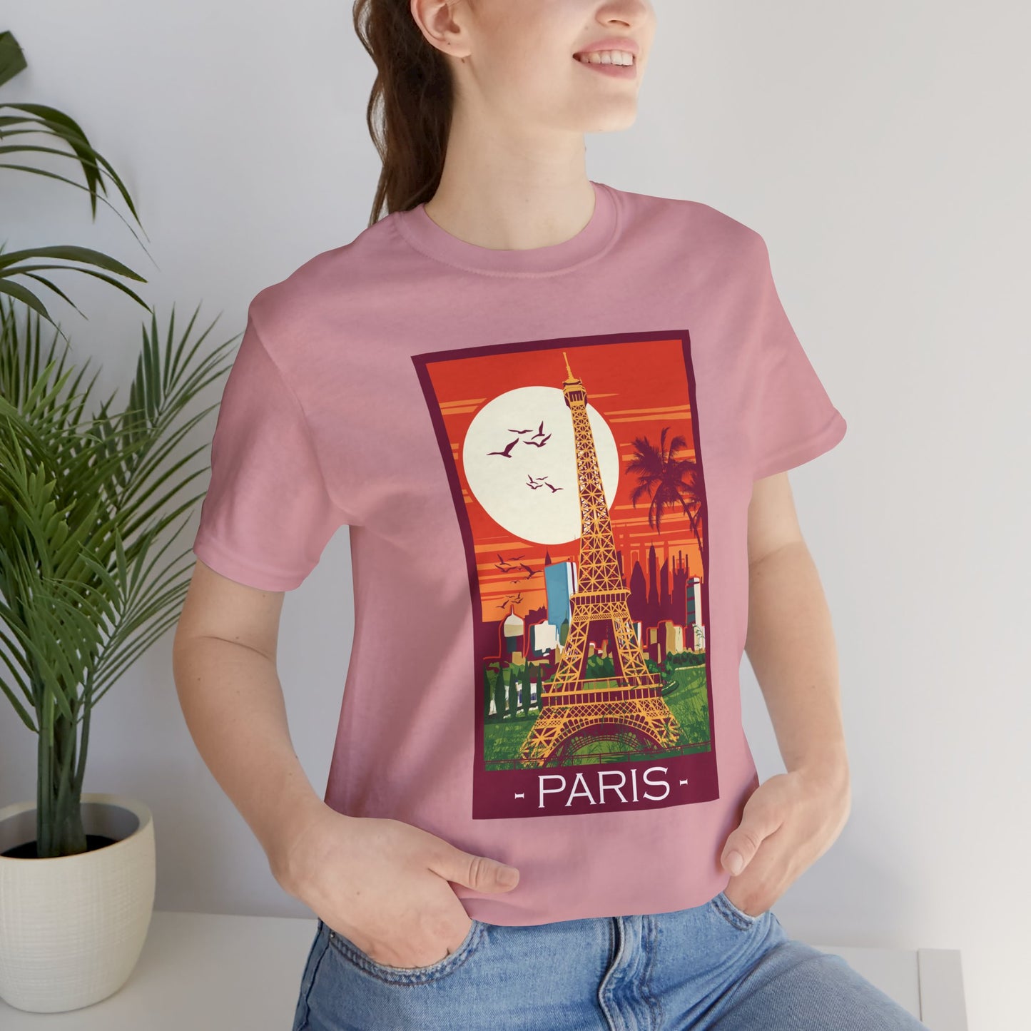 Retro Poster Paris Graphic Design Tee, Paris Shirt, Vintage Tees, Art Design T-Shirt, Graphic Tee, Retro Art Shirts